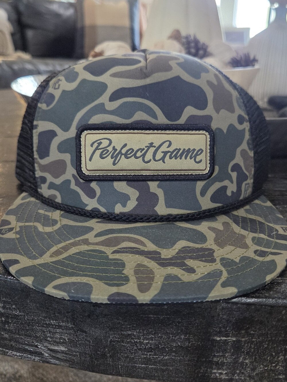 Perfect Game Baseball Camo Trucker Hat - Green